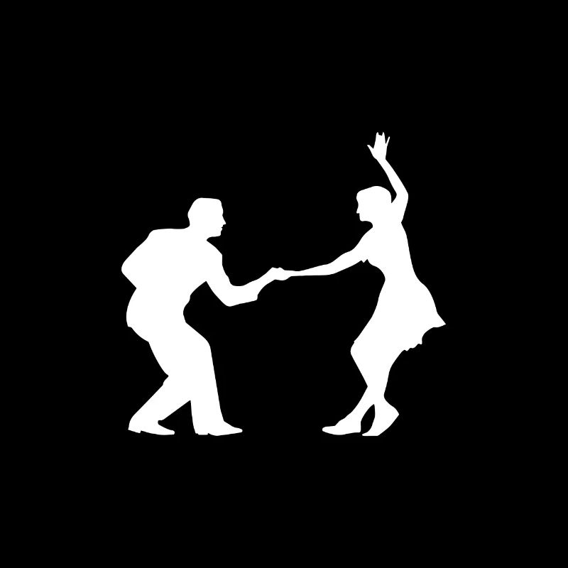 Swing dance dance dancer dancer silhouette