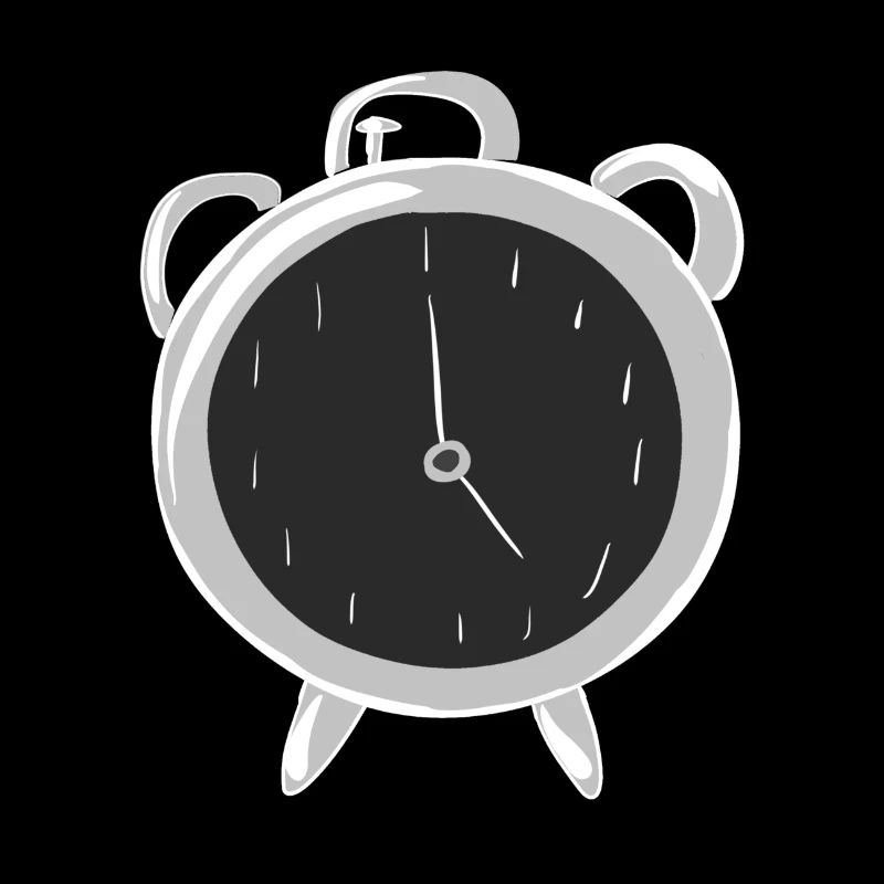 clock time symbol cartoon alarm clock