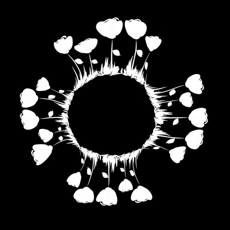 cercle de fleurs naturelles roses