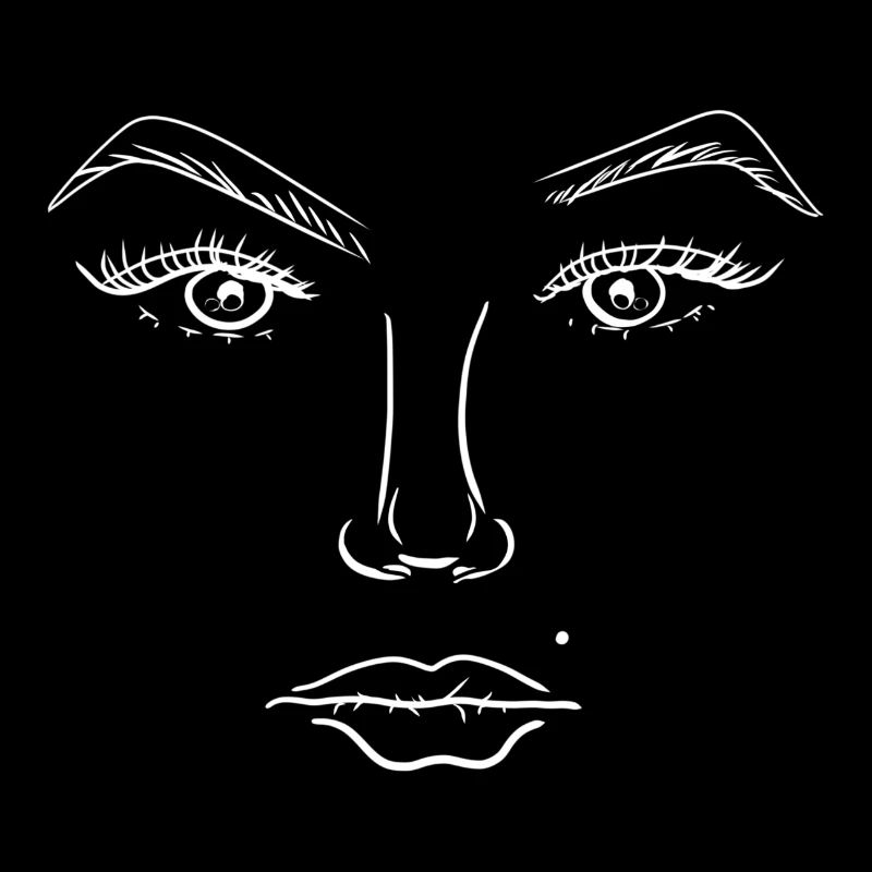 Art Face Man Symbol Template