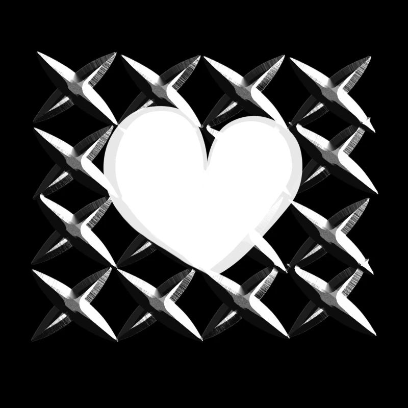 cross pattern heart