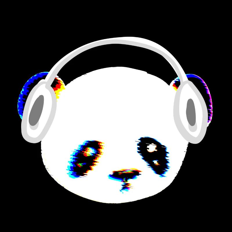 Panda Kopfhörer Musik Kopf Tier