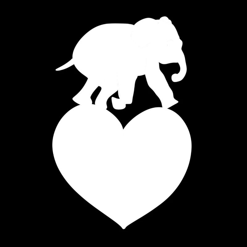 Tierliebe Herz Elefant