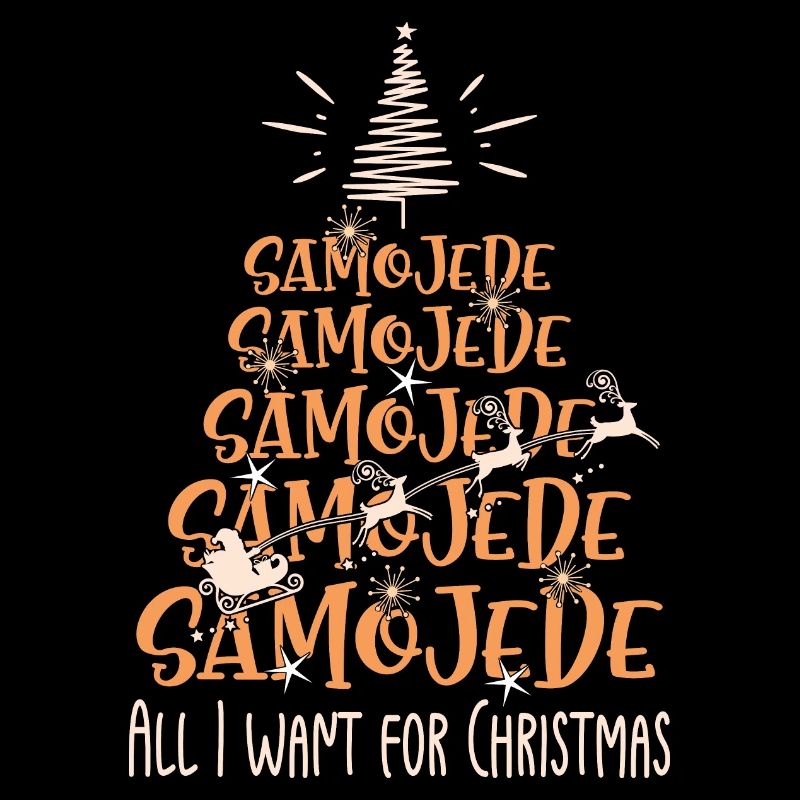 Samojede Hund Weihnachten Hunderasse