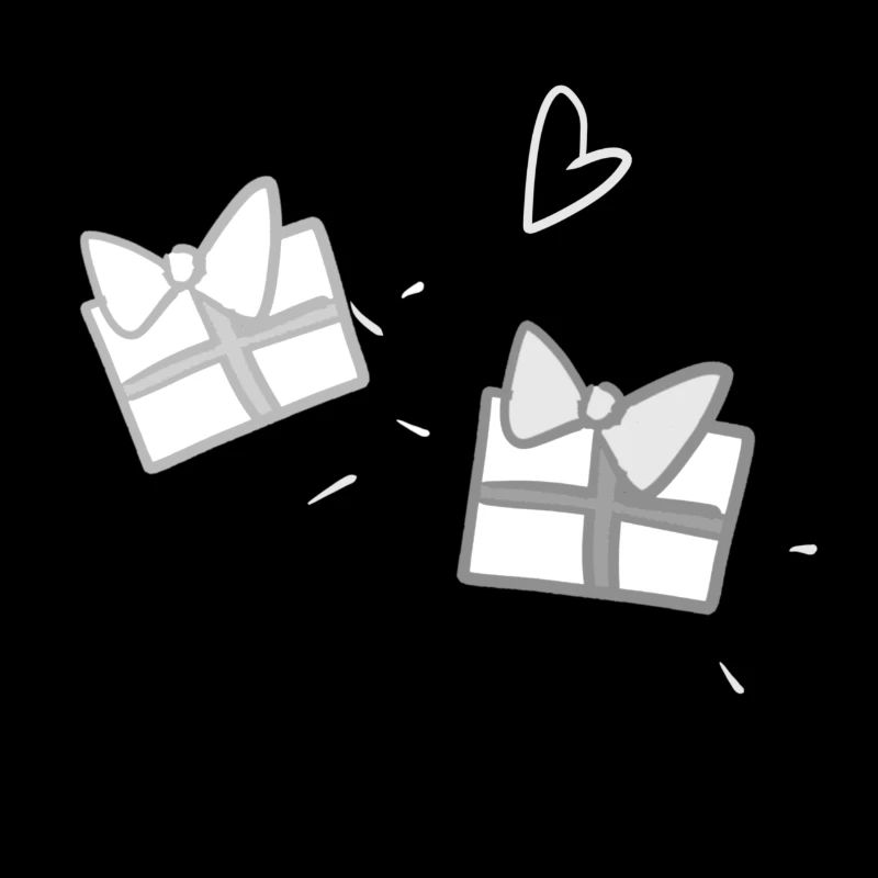 Deux Cadeaux Symbole Formes Noël
