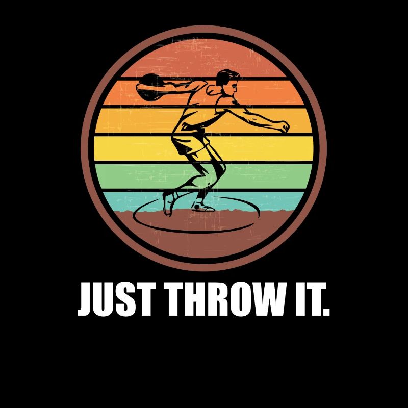Discus vintage discus thrower track and field athlete gift