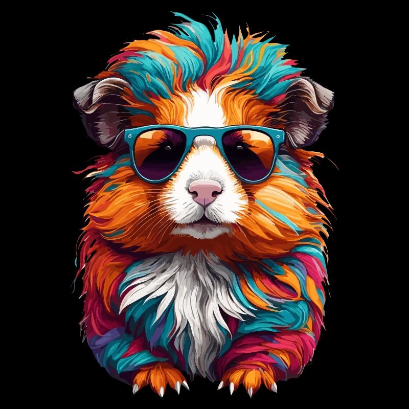 Cochons d’Inde mignons dans des lunettes de soleil mignonne