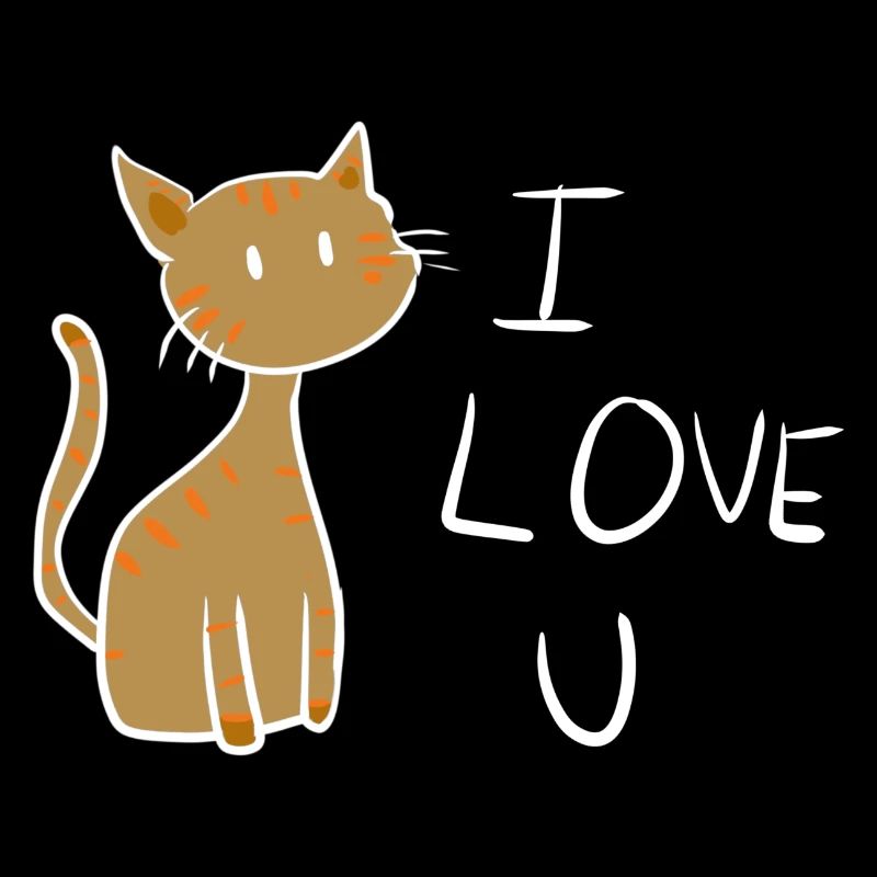 chat brun je t’aime