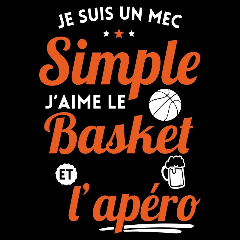 Mec simple aime le basket et l'apéro