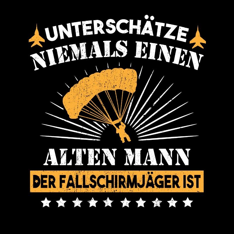 Fallschirmjäger Alter Mann Spruch Skydiver BW