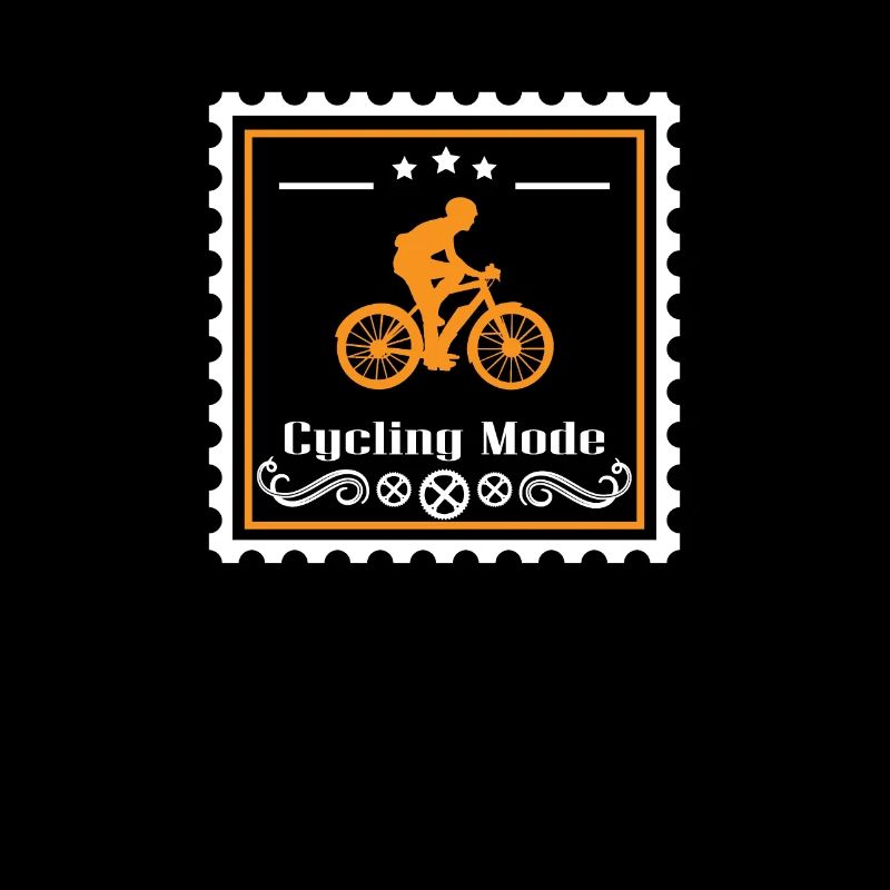 Timbre-poste de cyclistes Cachet de cyclistes