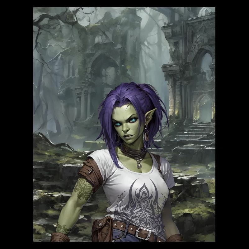 Sharvin l’Orc dans les Ruines du Marais