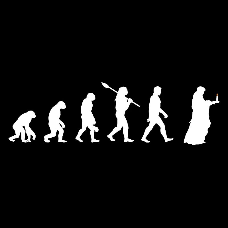 Kerze - Evolution des Menschen / Darwin
