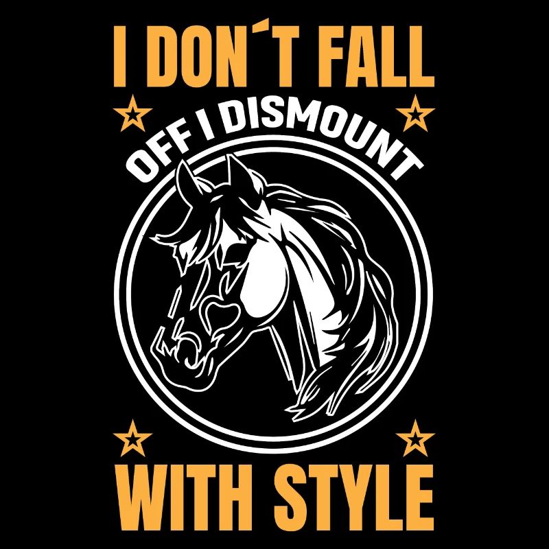 Je ne tombe pas, je descends de cheval avec style