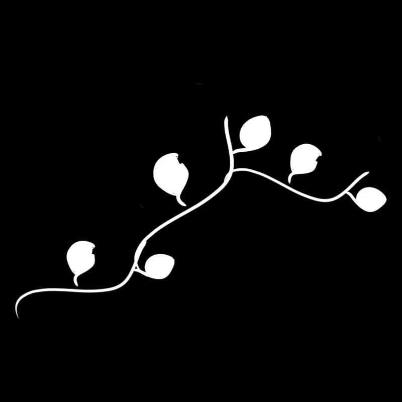 Ligne de feuille de feuille de branche de symbole