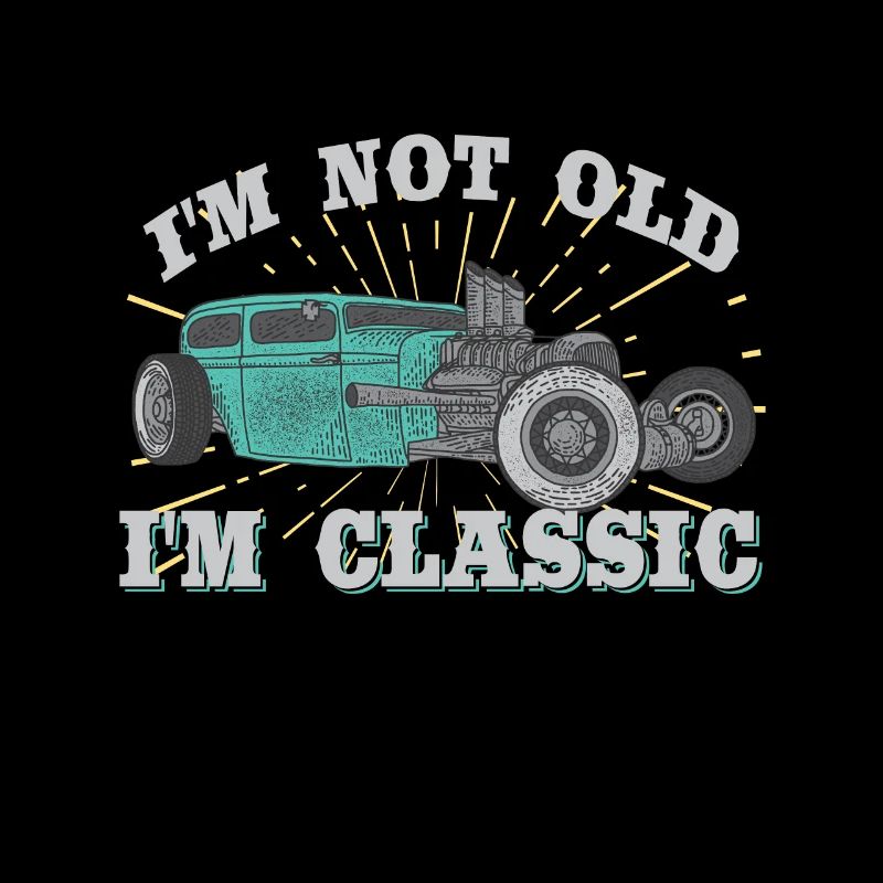 Oldtimer Auto Hotrod Opa Spruch Geschenk