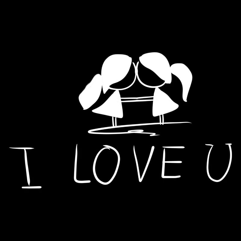 lesbisches paar pärchen ich liebe dich
