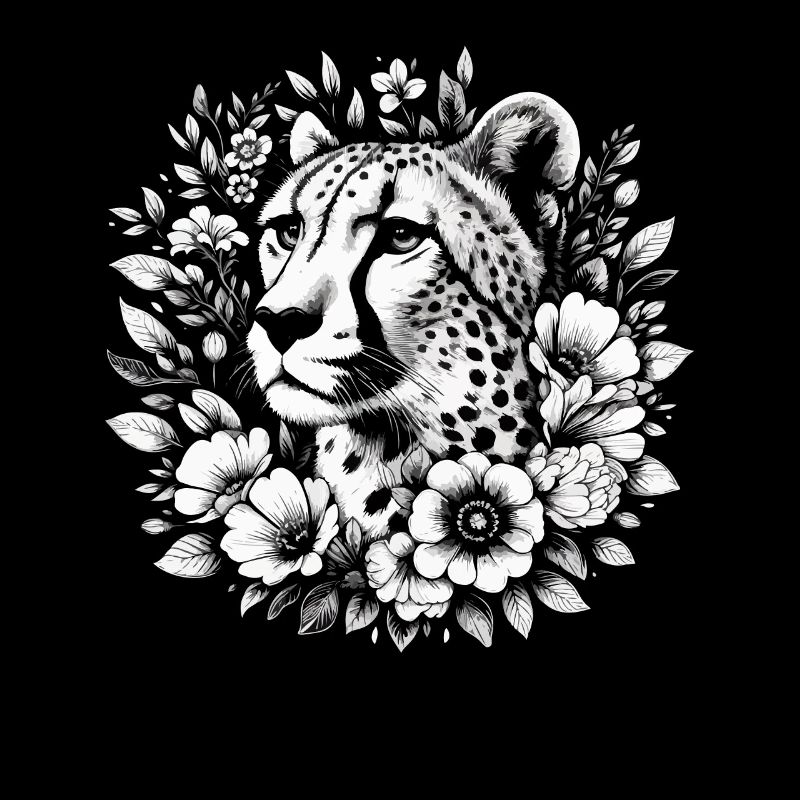 Cheetah Gepard Blumen