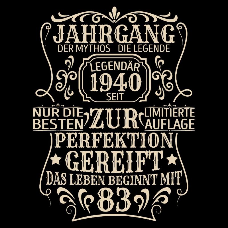Geburtstagsgeschenk Geboren 1940 83 Jahre