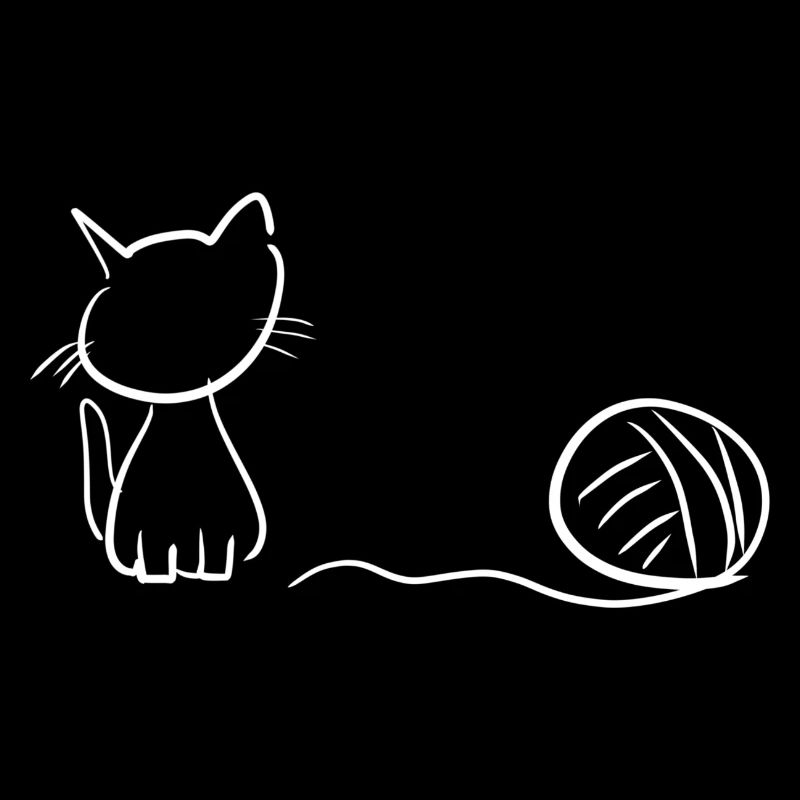 Cat Animal Wool Line Pet