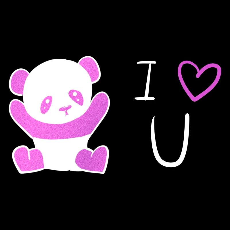pinker panda ich liebe dich
