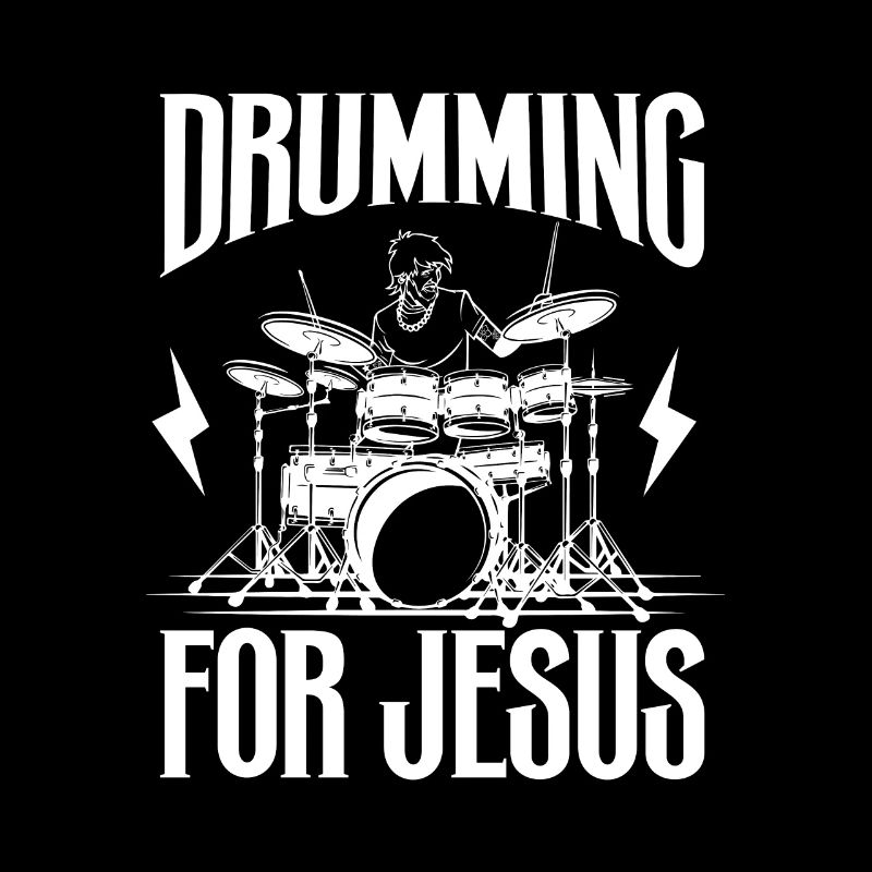 Drum Player Jesus Drum set Pick Jesus Drums Player