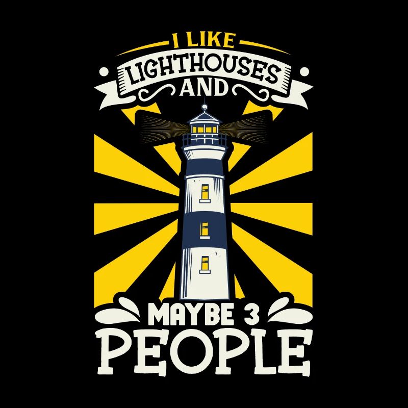 Lighthouse Seaside Nautical I Love Lighthouse