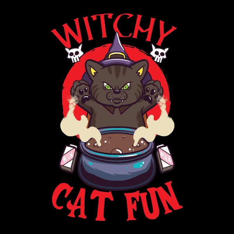 Cat Witch Occult Gothic Dark Satanic