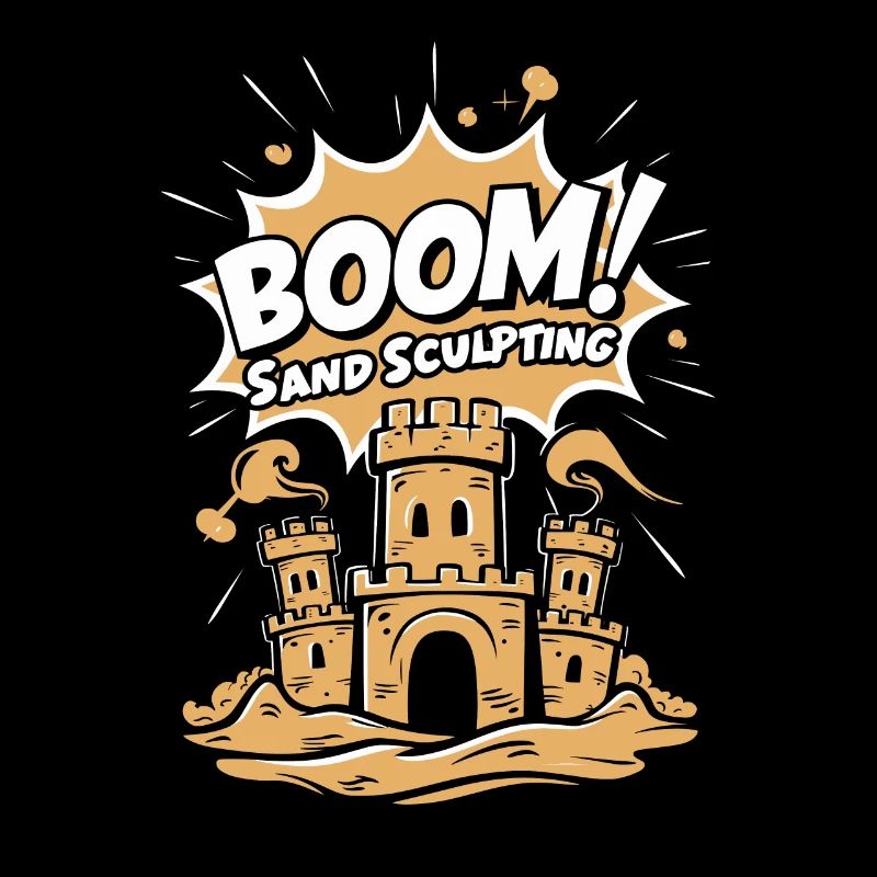 Sculpteurs de sable professionnels sur la plage du