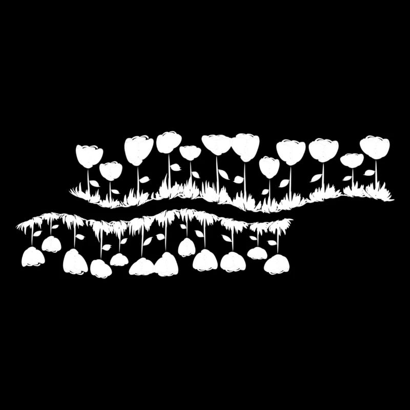 natural line wave grass flowers