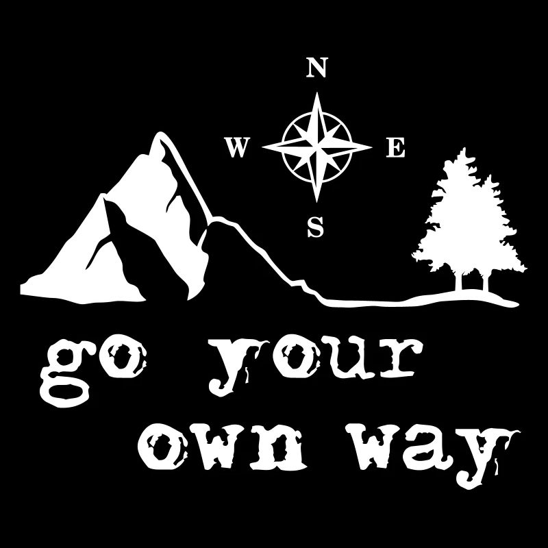 Mountain adventure, mountains, forest and compass