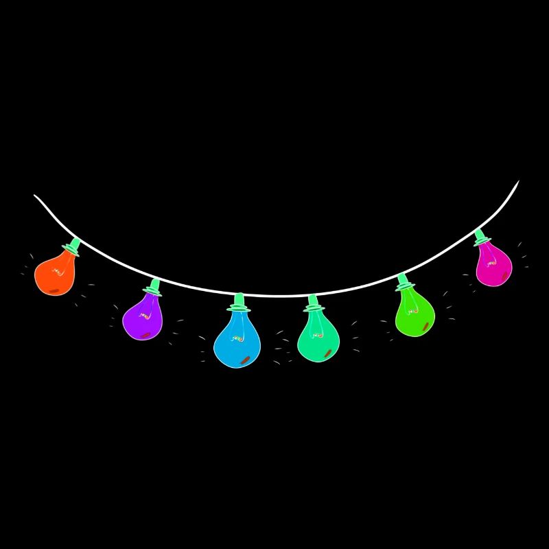 light bulb line chain light colorful