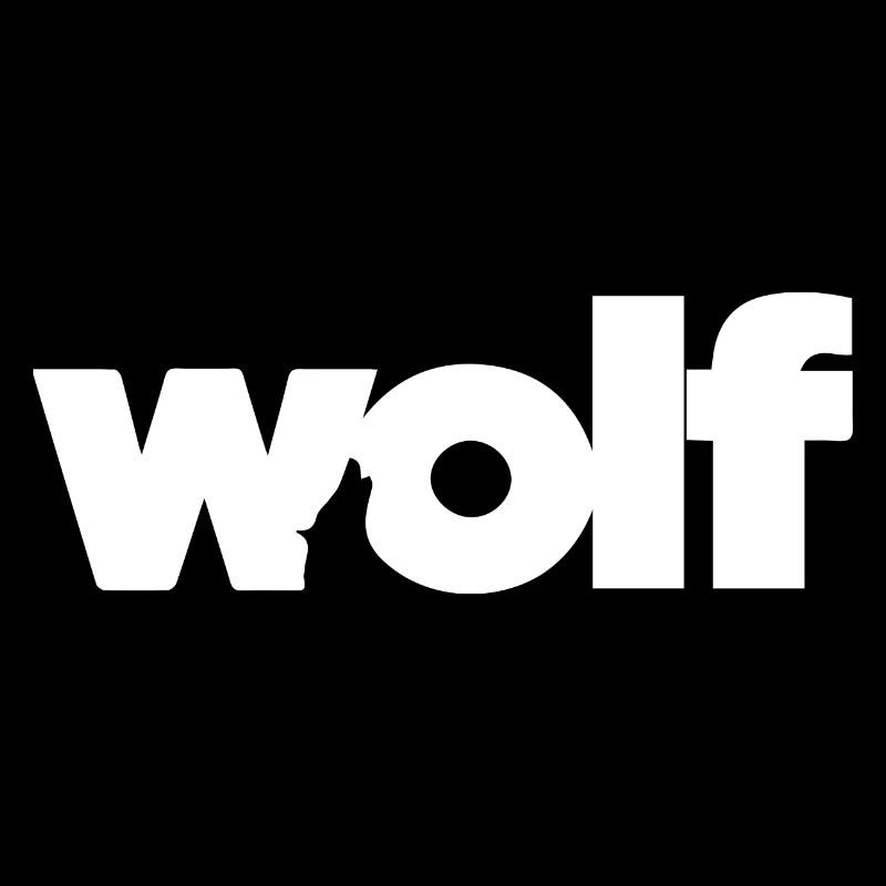 Wolf logo original white wolf