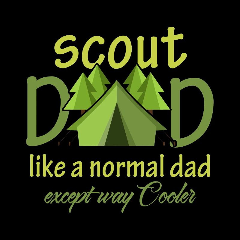 Pfadfinder-Vati-T-Stück CUB-Führer Boy Camping Scouting