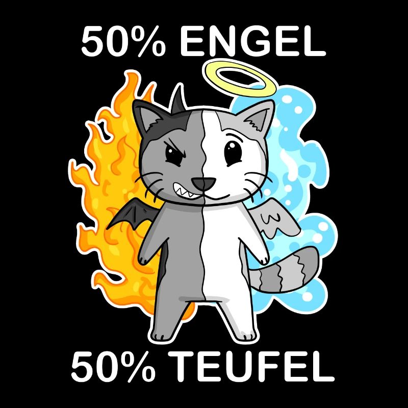 Katze Engel und Teufel