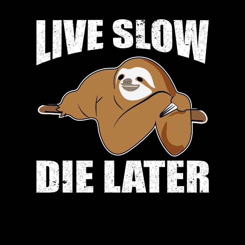 Live slowly later dies I sloth motto
