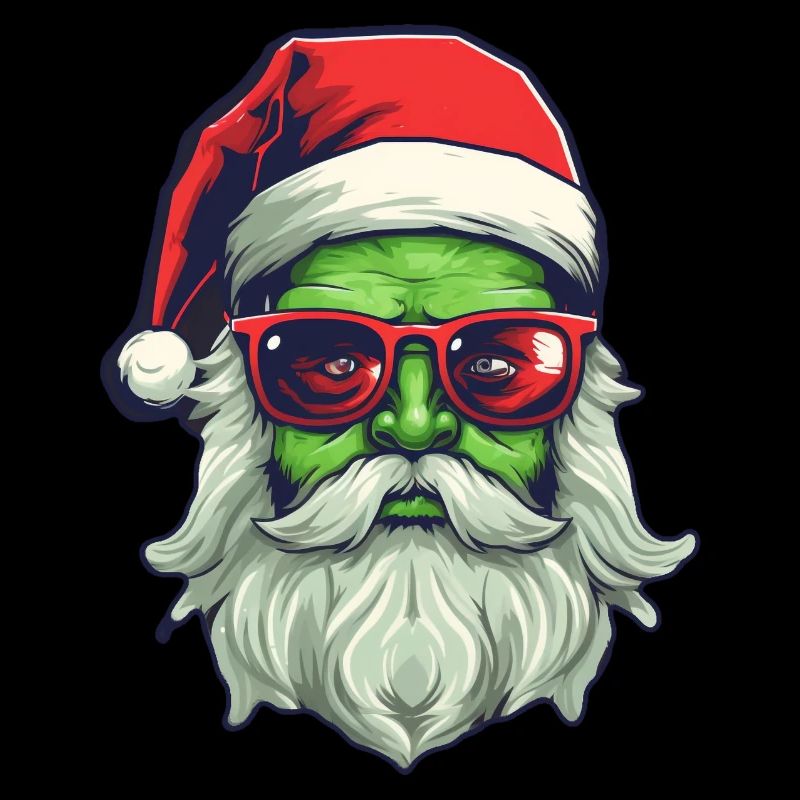 Conception du logo Ugly Christmas Santa Clause
