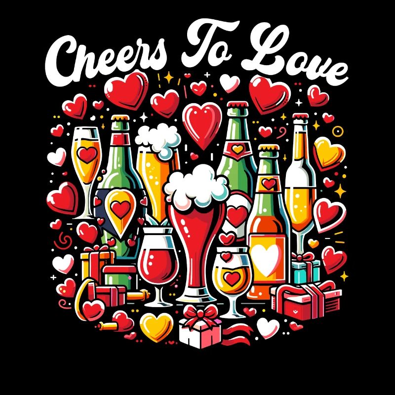 February 14 Valentine's Day Beer Drinker Alcohol