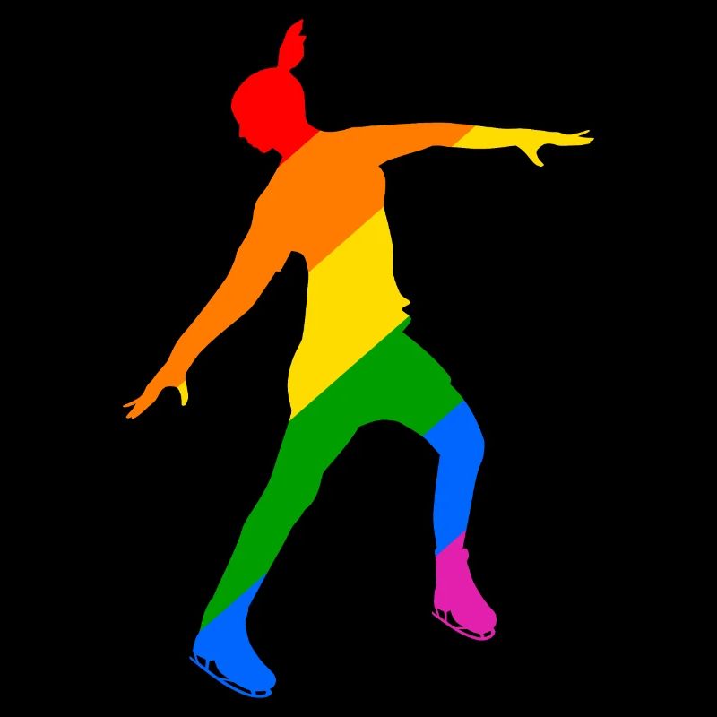Regenbogenzauber auf Kufen: Elegante Eisprinzessin