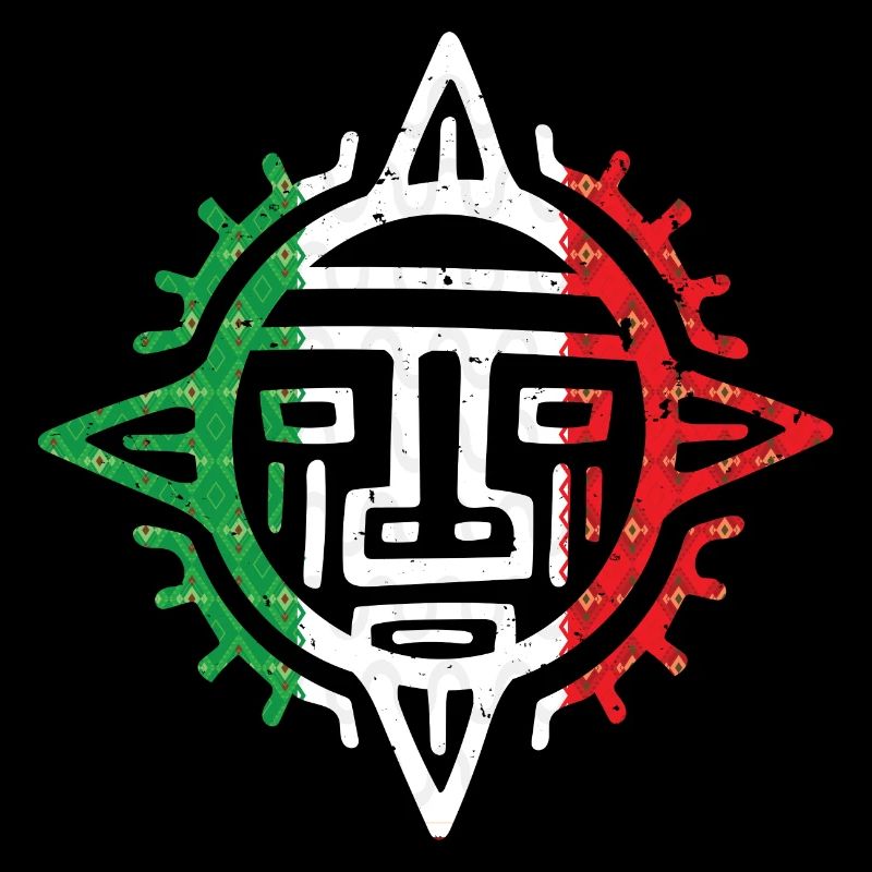 Ancient Mexican sun Maya Azteca Aztec King Mask