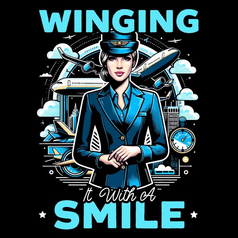 Stewardess Flugbegleiterin Flugzeugfahrt Luftfahrt