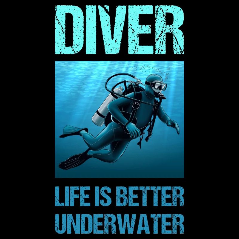 Diver life is better underwater