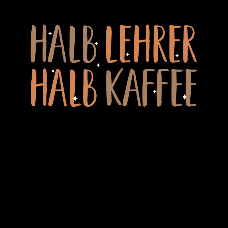 Halb Lehrer Halb Kaffee Shirt Geschenk