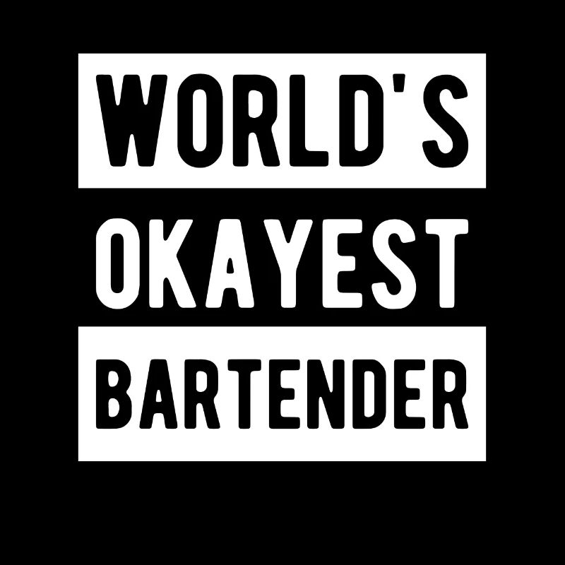 Worlds Okayest Bartender Shirt Bartender Gift