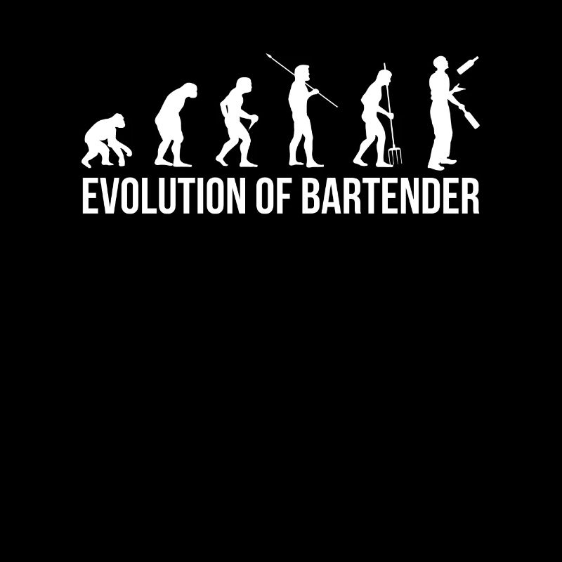 Evolution Bartender Barkeeper Shirt Geschenk