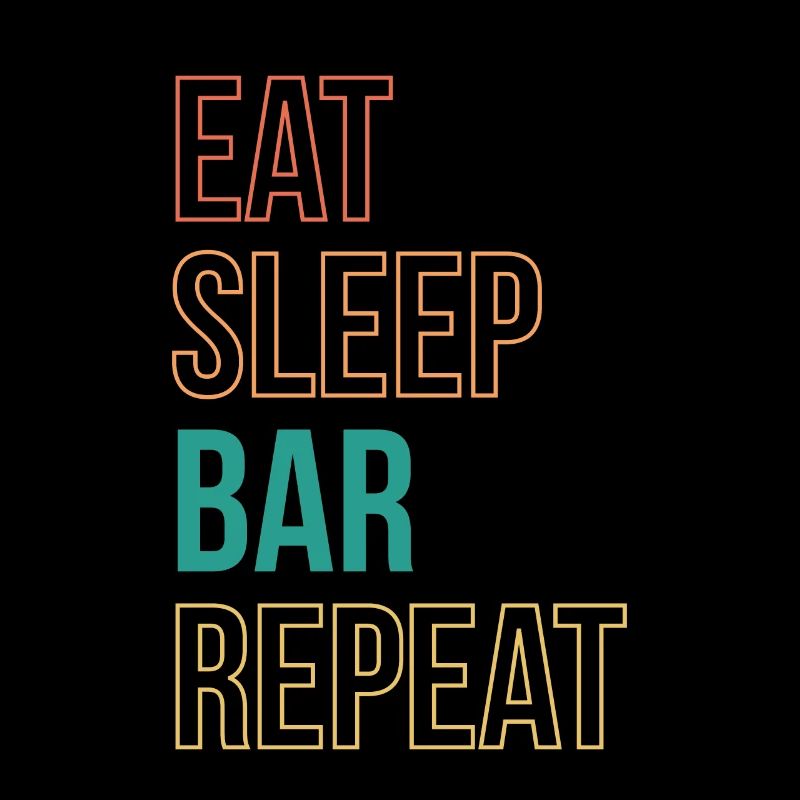 Eat Sleep Bar Repeat Shirt Bartender Barkeeper