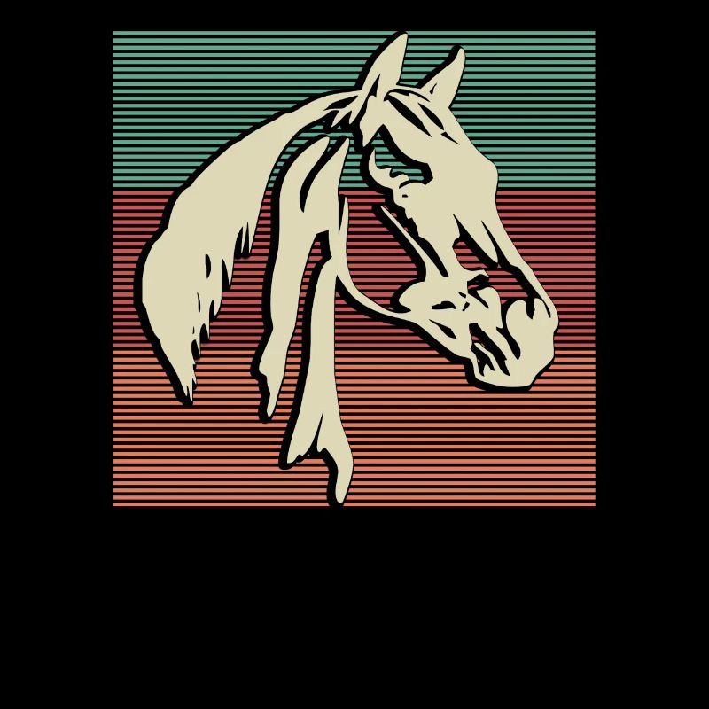 Pferd Haflinger Retro Geschenk