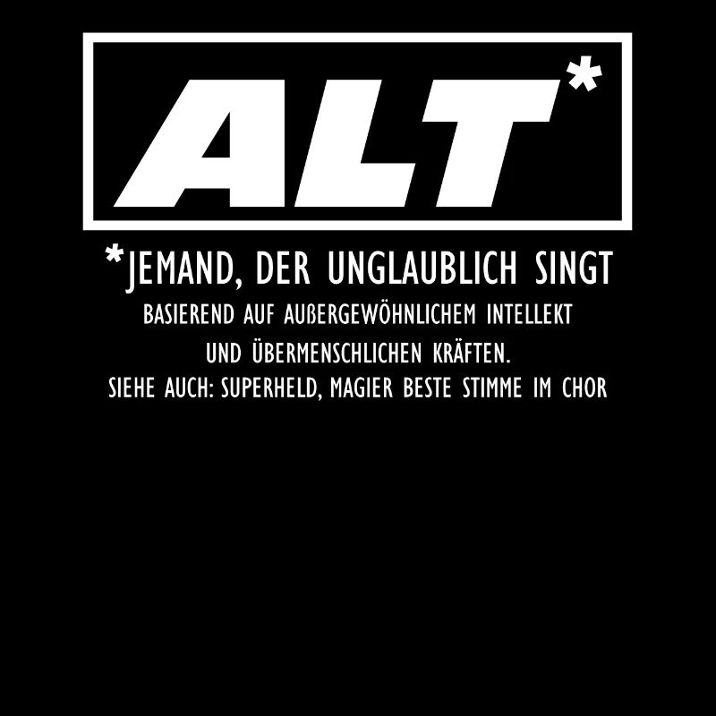 Alt Chorstimme Definition Chor Sänger T-Shirt