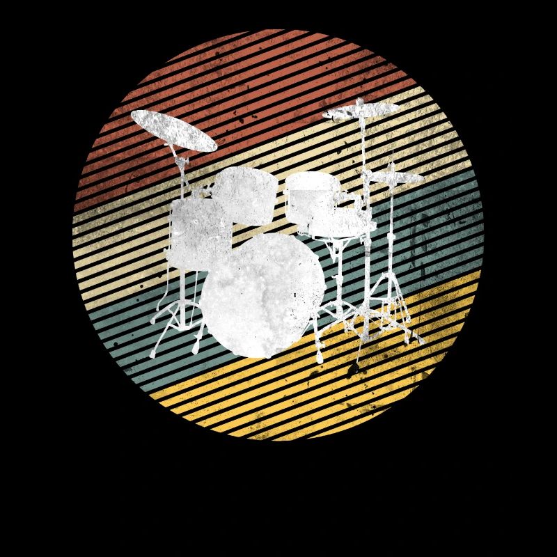 Vintage retro drummer drummer