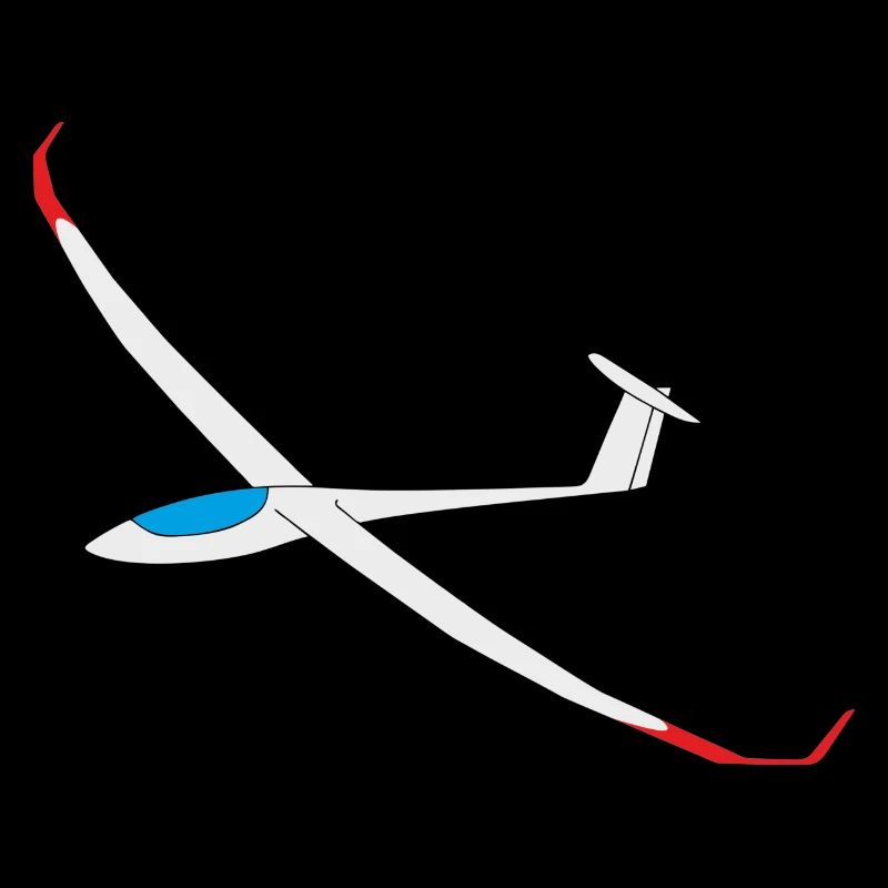 Glider cartoon glider pilot gliding